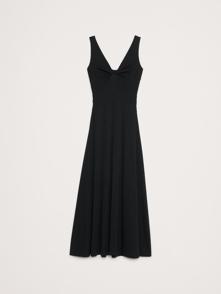 Double-Twist Jersey Midi Dress