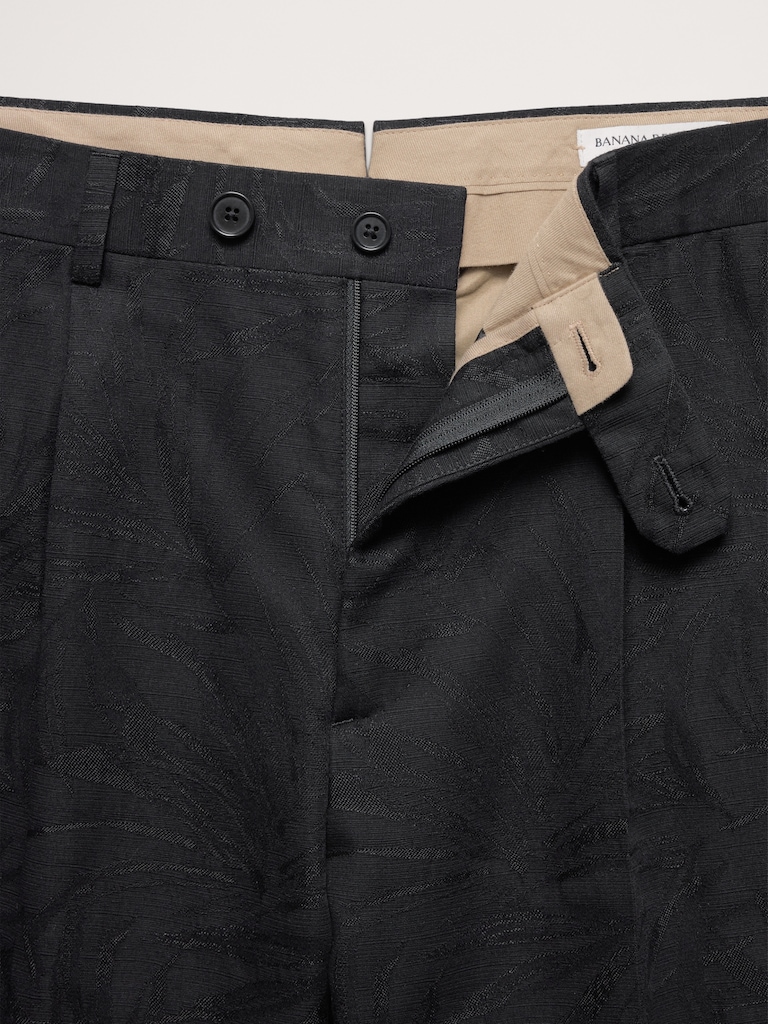 Floral Jacquard Suit Pant