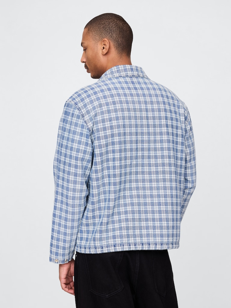 Denim Check Coaches Jacket
