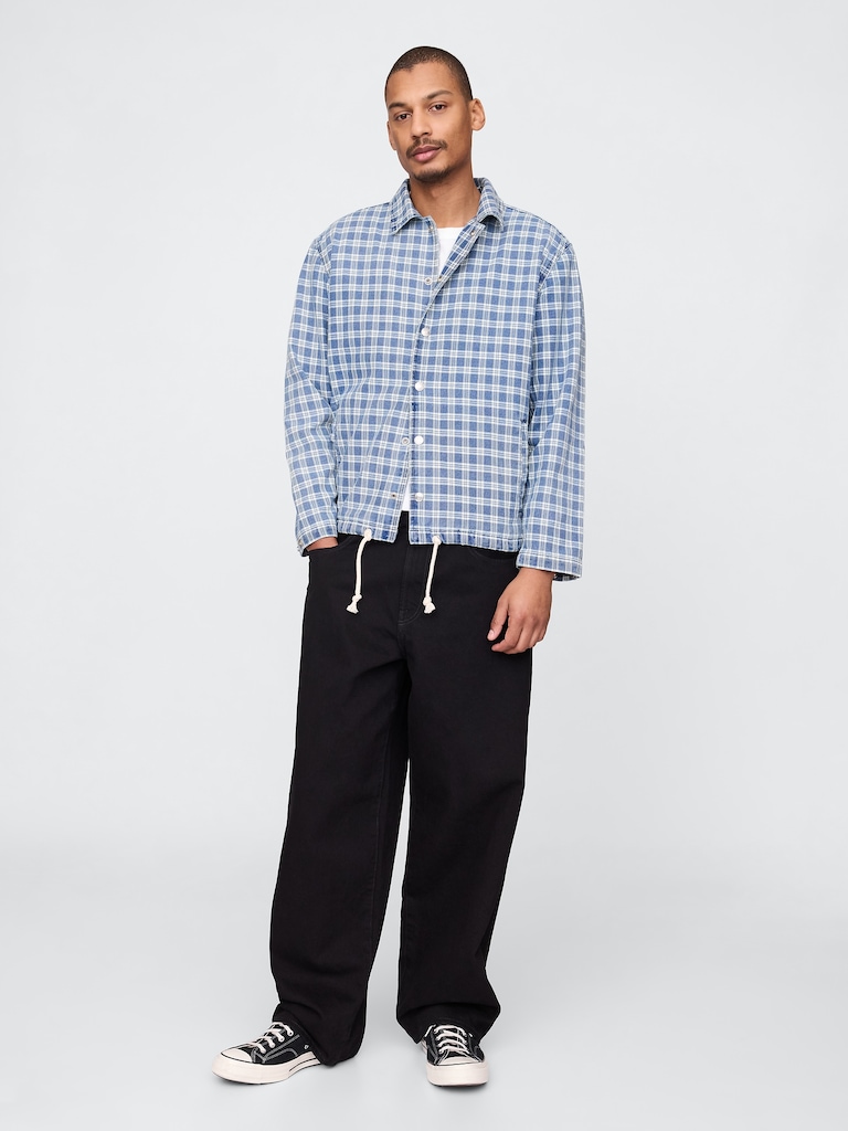 Denim Check Coaches Jacket
