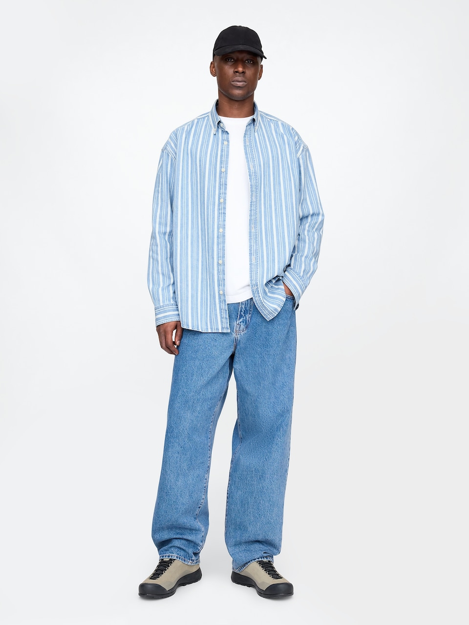 Denim Stripe Big Shirt