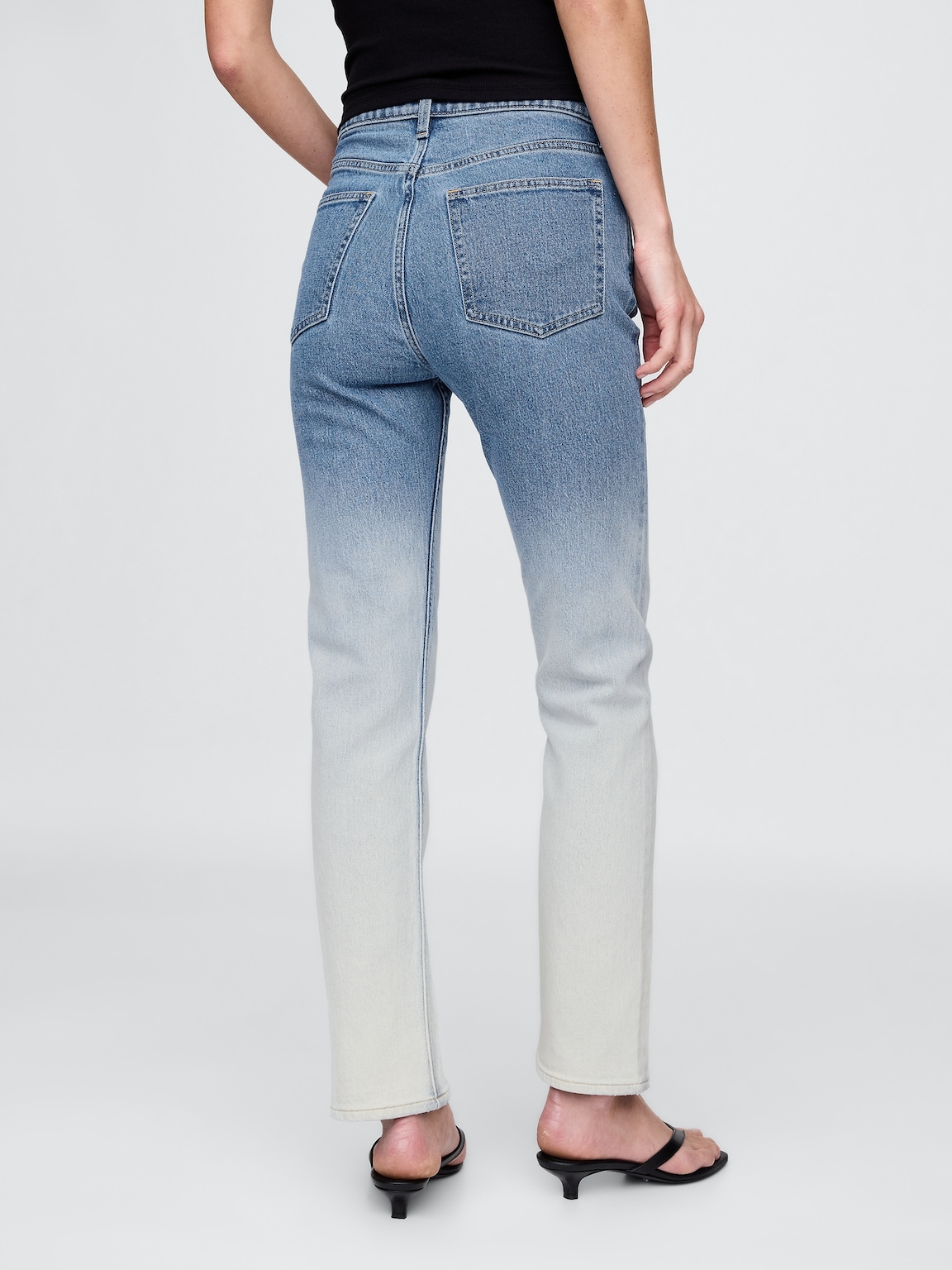 High Rise Ombré '90s Slim Straight Jeans
