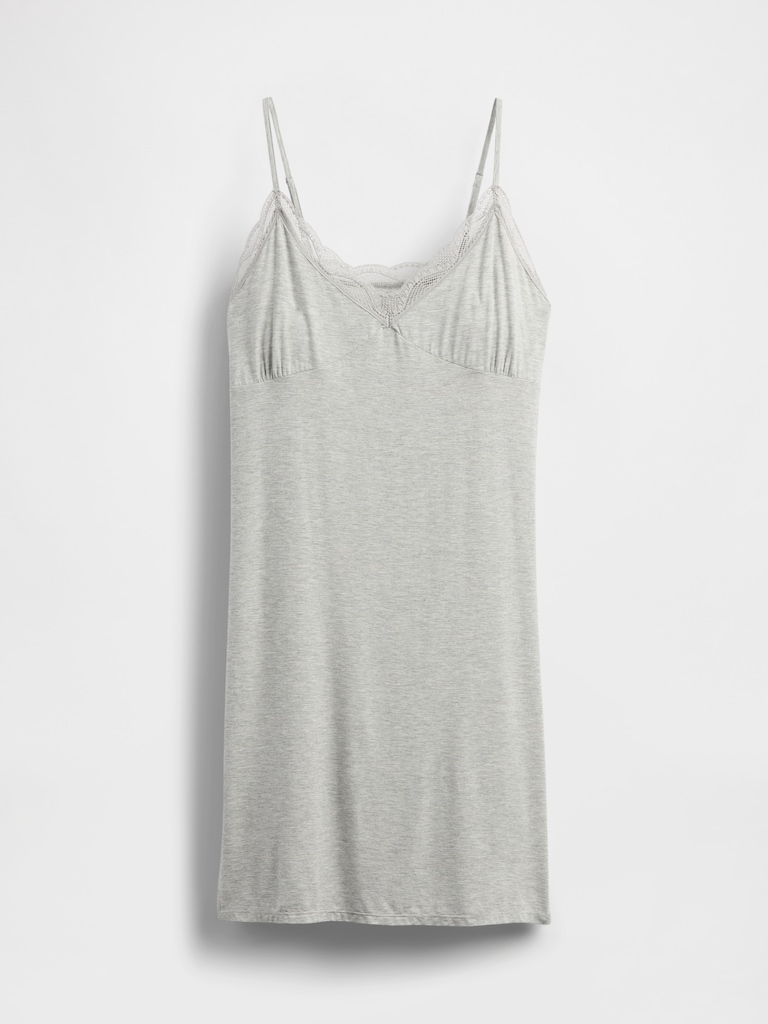 Modal Lace-Trim PJ Dress