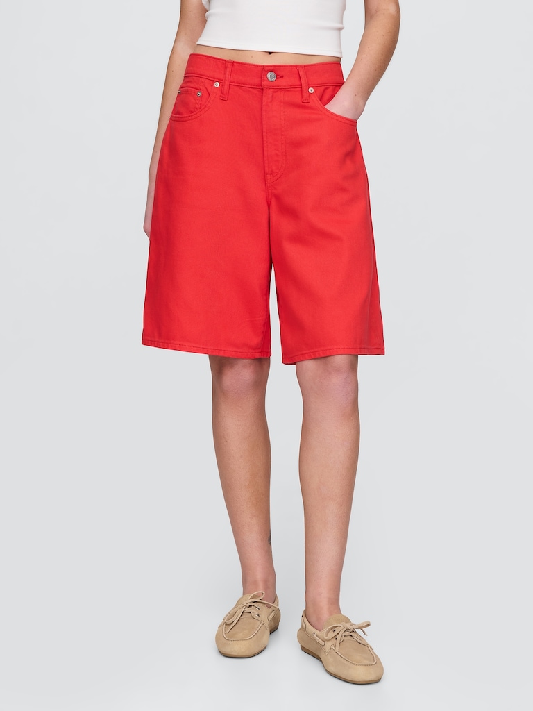11" Mid Rise UltraSoft Longline Denim Shorts