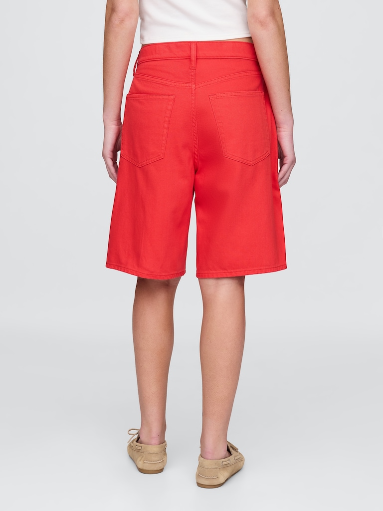 11" Mid Rise UltraSoft Longline Denim Shorts
