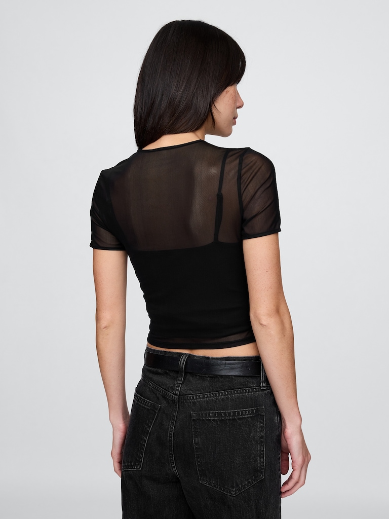 Mesh Crop T-Shirt