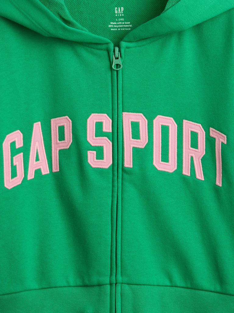 Kids VintageSoft Crop Zip Hoodie