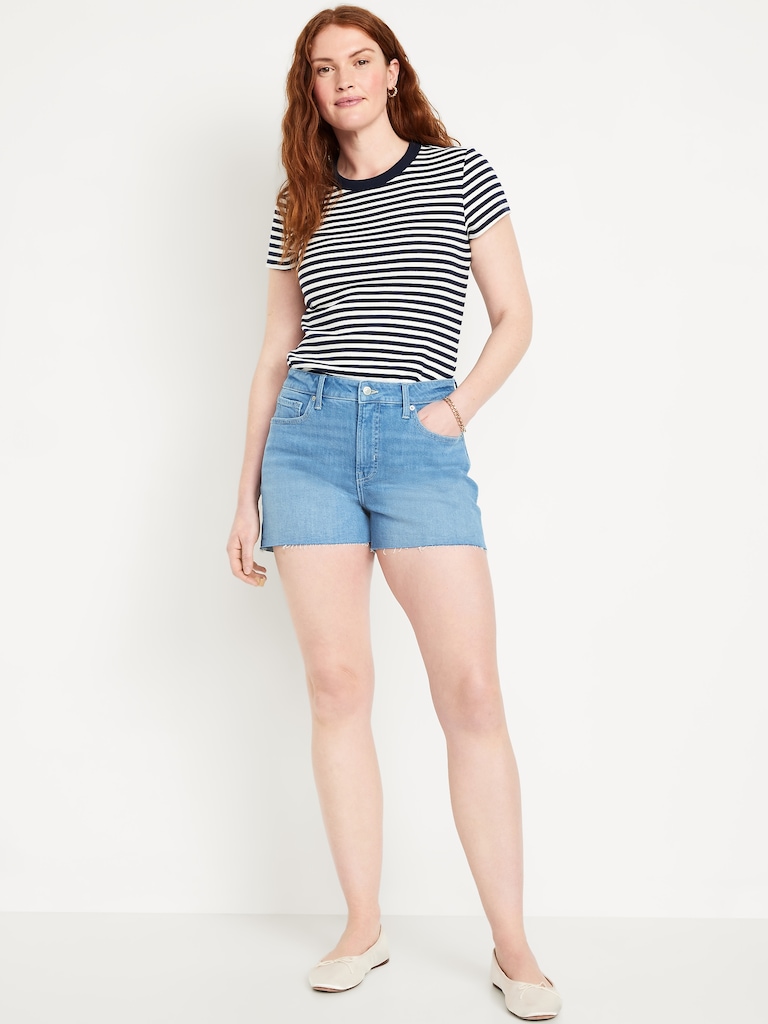 High-Waisted OG Jean Cut-Off Shorts -- 3-inch inseam