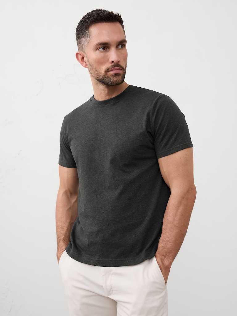 Standard-Fit Premium Wash Crew-Neck T-Shirt