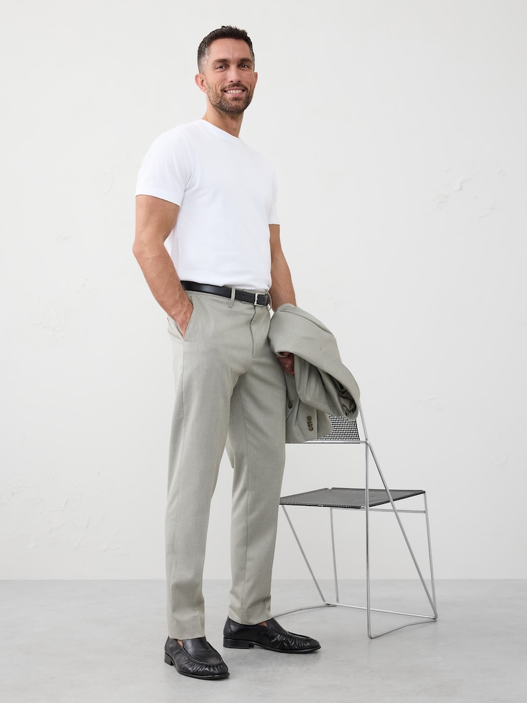 Tailored-Fit Textured Suit Trouser