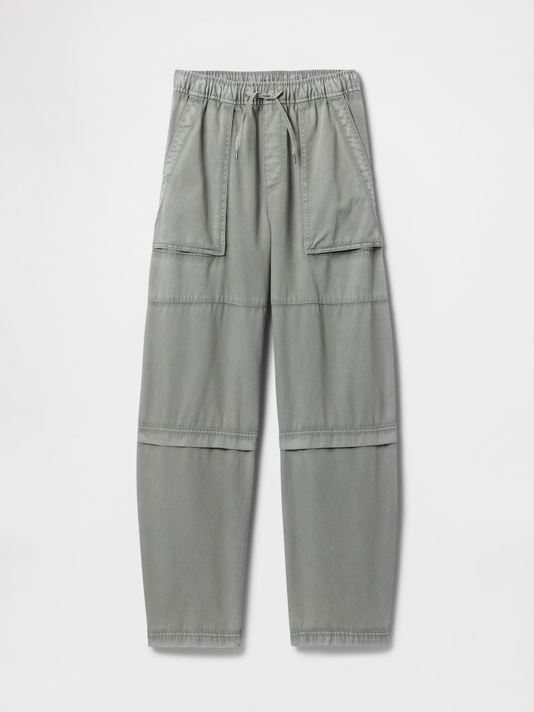 Mid Rise Easy Utility Barrel Pants