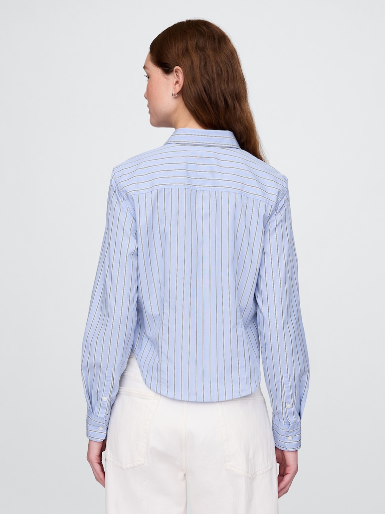 Organic Cotton Fitted Crop Shirt