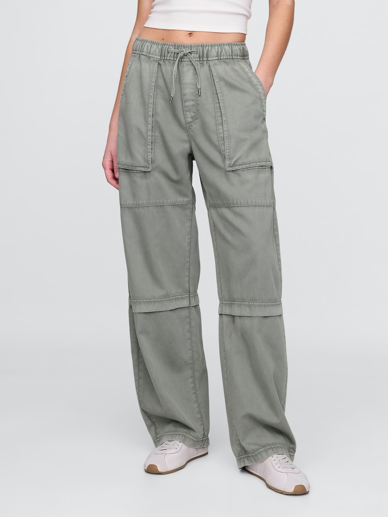 Mid Rise Easy Utility Barrel Pants