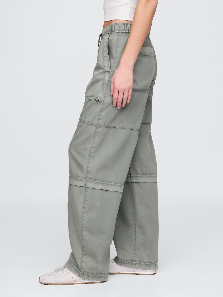 Mid Rise Easy Utility Barrel Pants