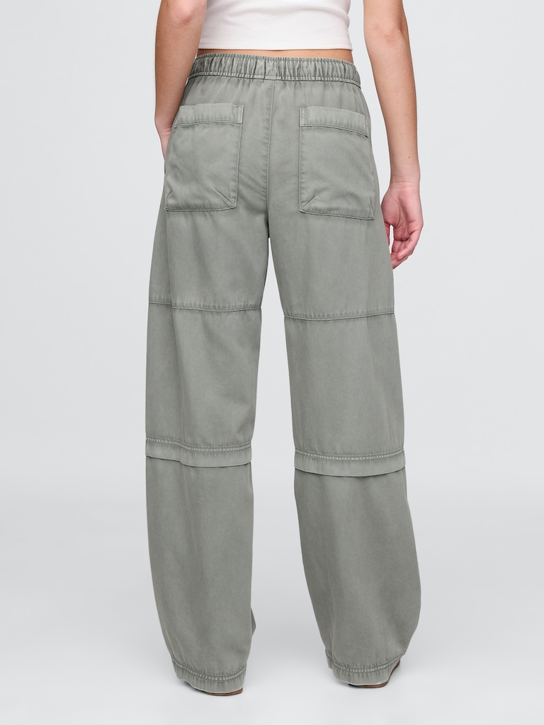 Mid Rise Easy Utility Barrel Pants