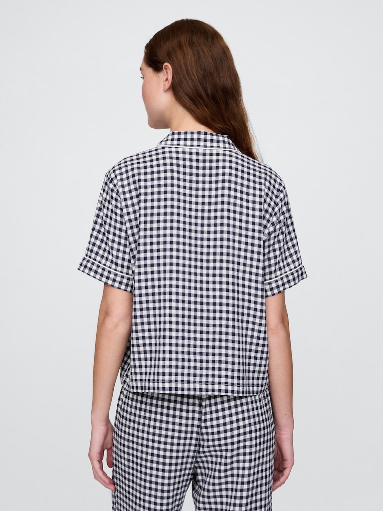 Linen-Blend PJ Shirt
