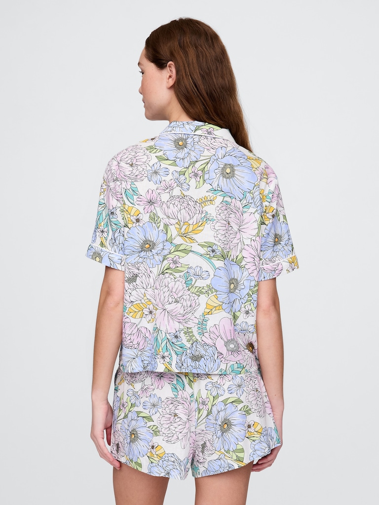 Linen-Blend PJ Shirt