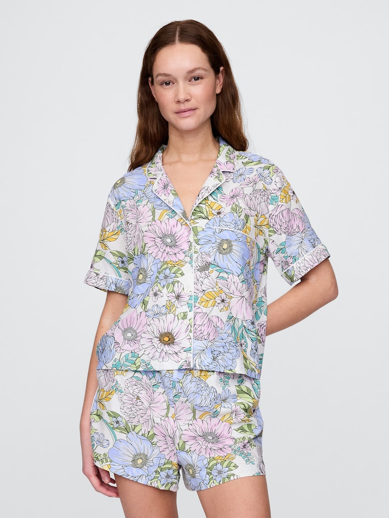Linen-Blend PJ Shirt