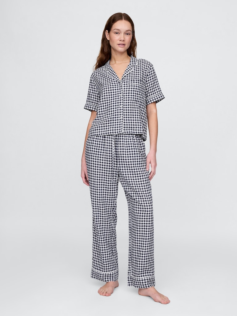 Linen-Blend PJ Pants