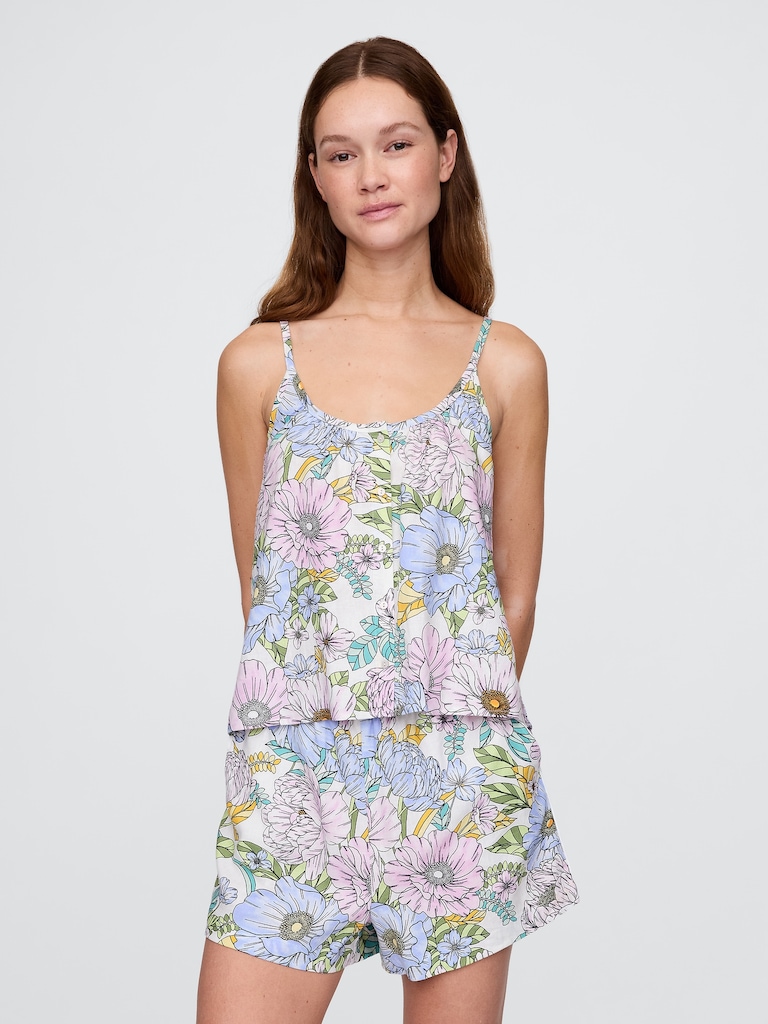 Linen-Blend Swing Cami