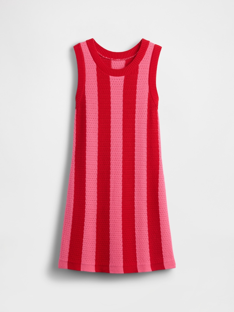 Kids Crochet Stripe Dress