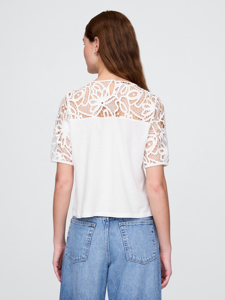Organic Cotton VintageSoft Heavyweight Lace Top