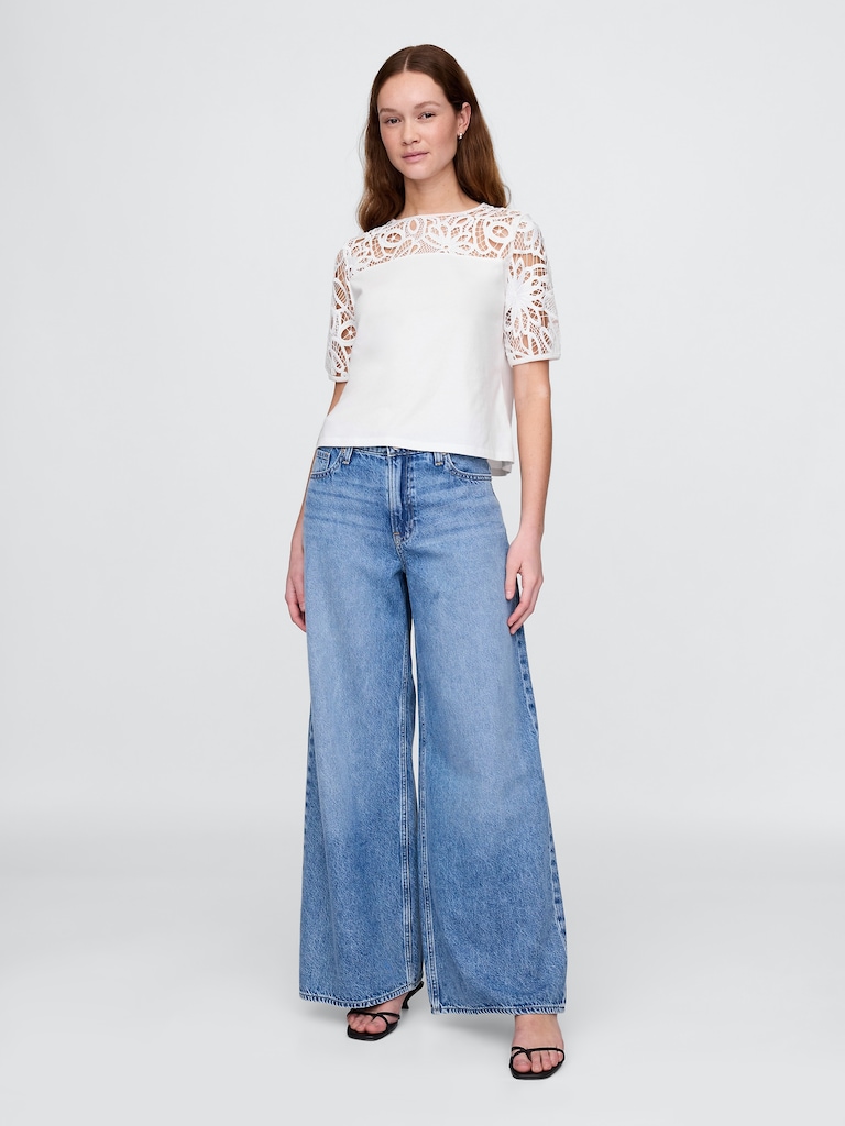 Organic Cotton VintageSoft Heavyweight Lace Top