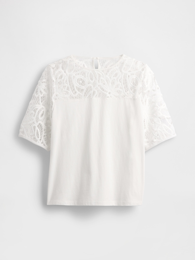 Organic Cotton VintageSoft Heavyweight Lace Top