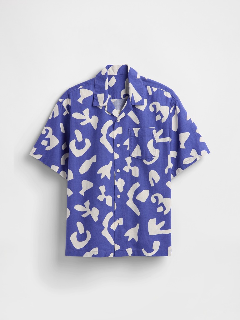 Kids Relaxed Linen-Blend Vacay Shirt