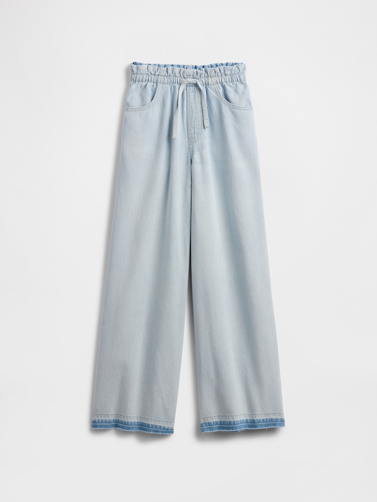 Kids High Rise Pull-On Baggy Jeans
