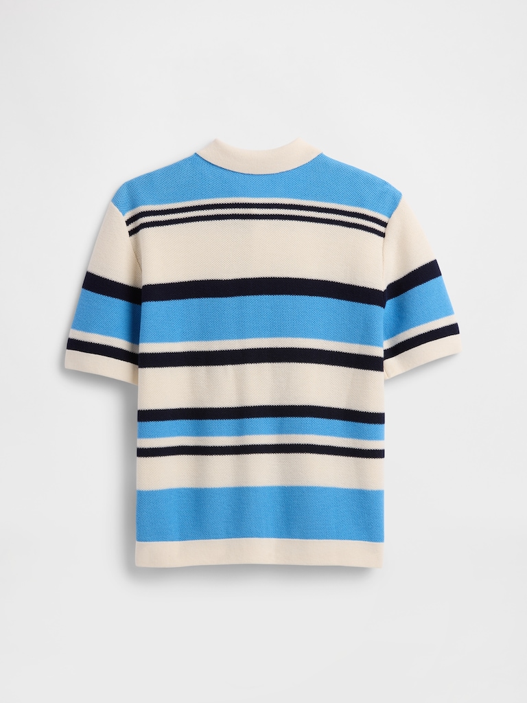 Kids Stripe Sweater Polo Shirt
