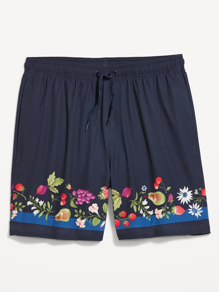 Printed Swim Trunks -- 7-inch inseam