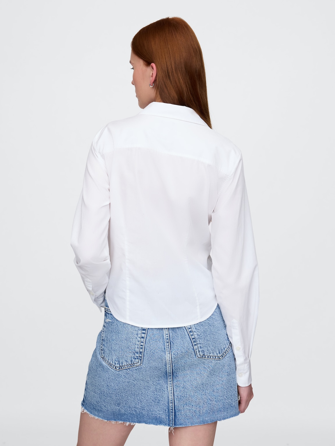 Organic Cotton Fitted Crop Shirt