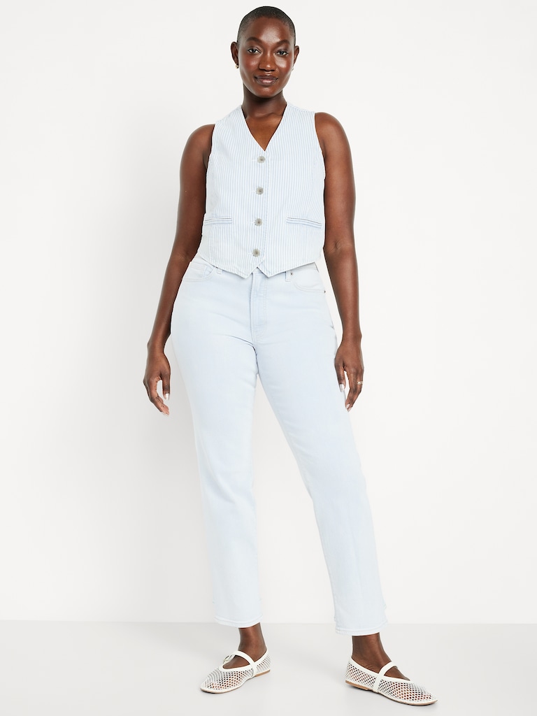 High-Waisted OG Straight Ankle Jeans