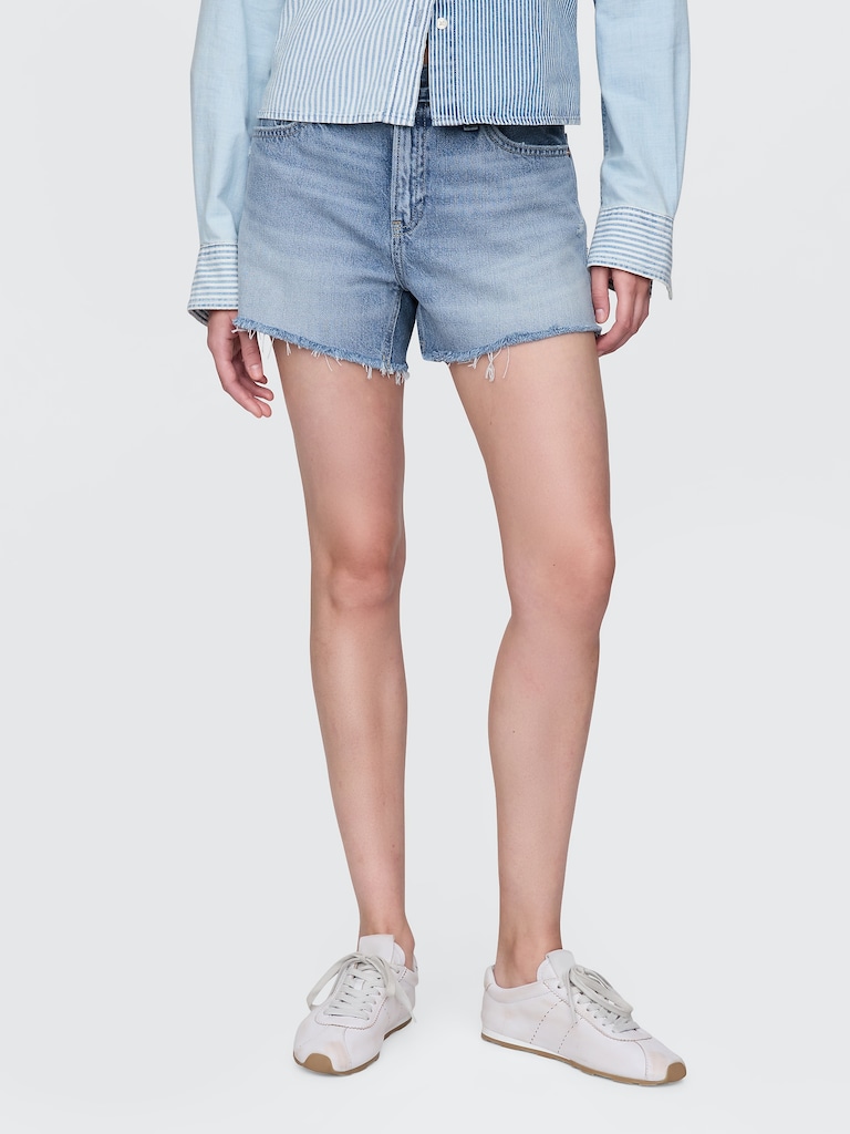 4" Mid Rise UltraSoft Relaxed Cutoff Shorts