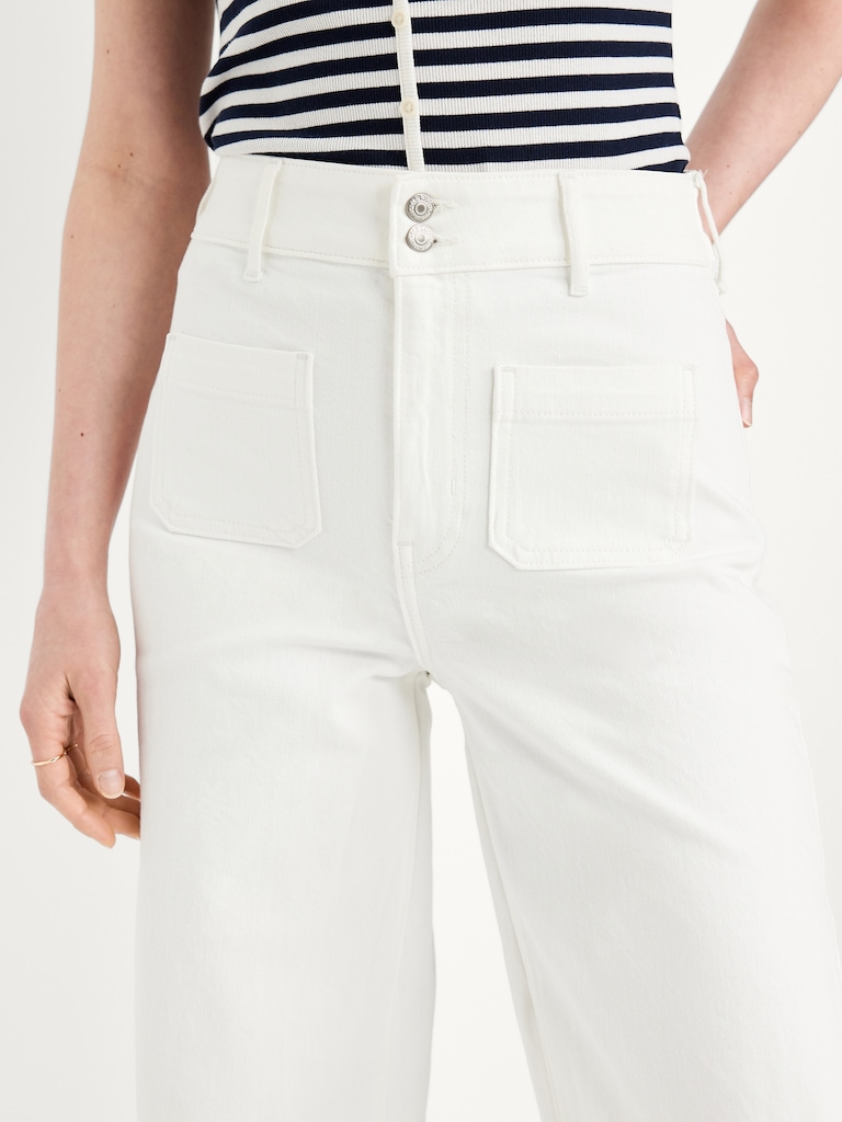 Extra High-Waisted Mariner Wide-Leg Jeans