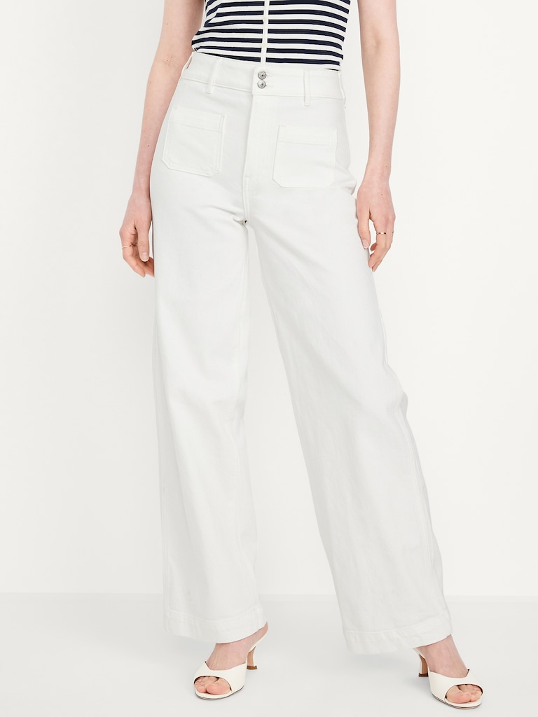 Extra High-Waisted Mariner Wide-Leg Jeans