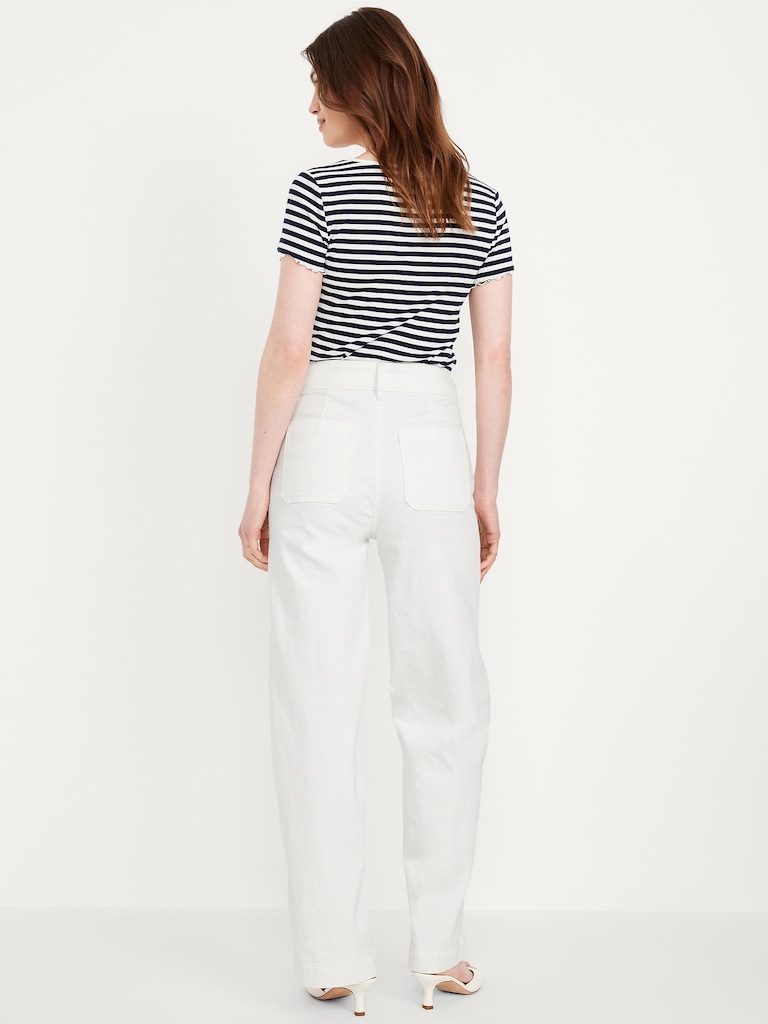 Extra High-Waisted Mariner Wide-Leg Jeans