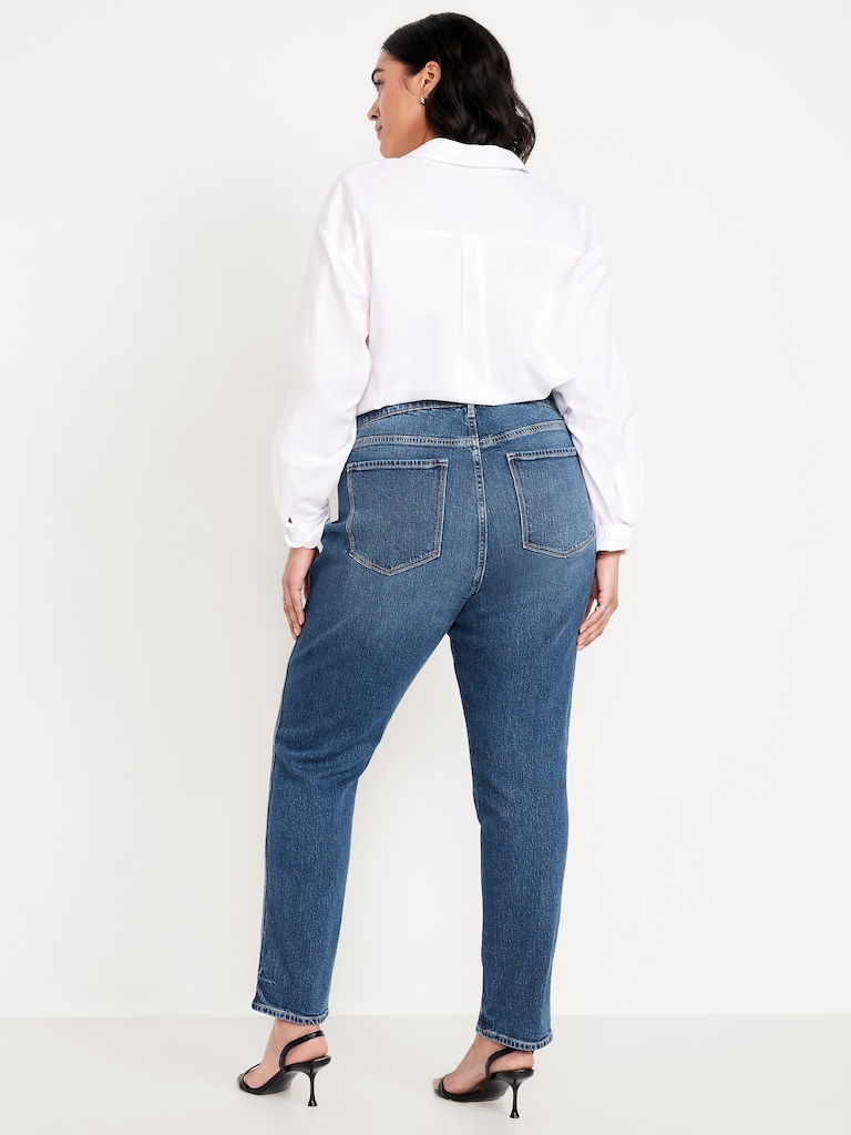 High-Waisted Vintage Slim Jeans