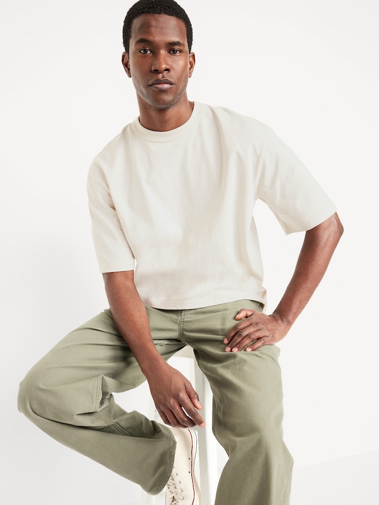 Garment-Dyed Cropped T-Shirt