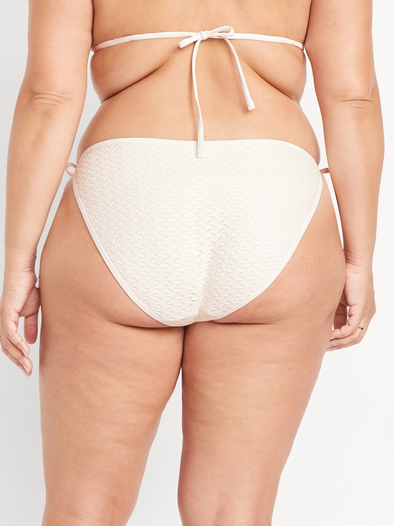 Crochet String Bikini Swim Bottoms
