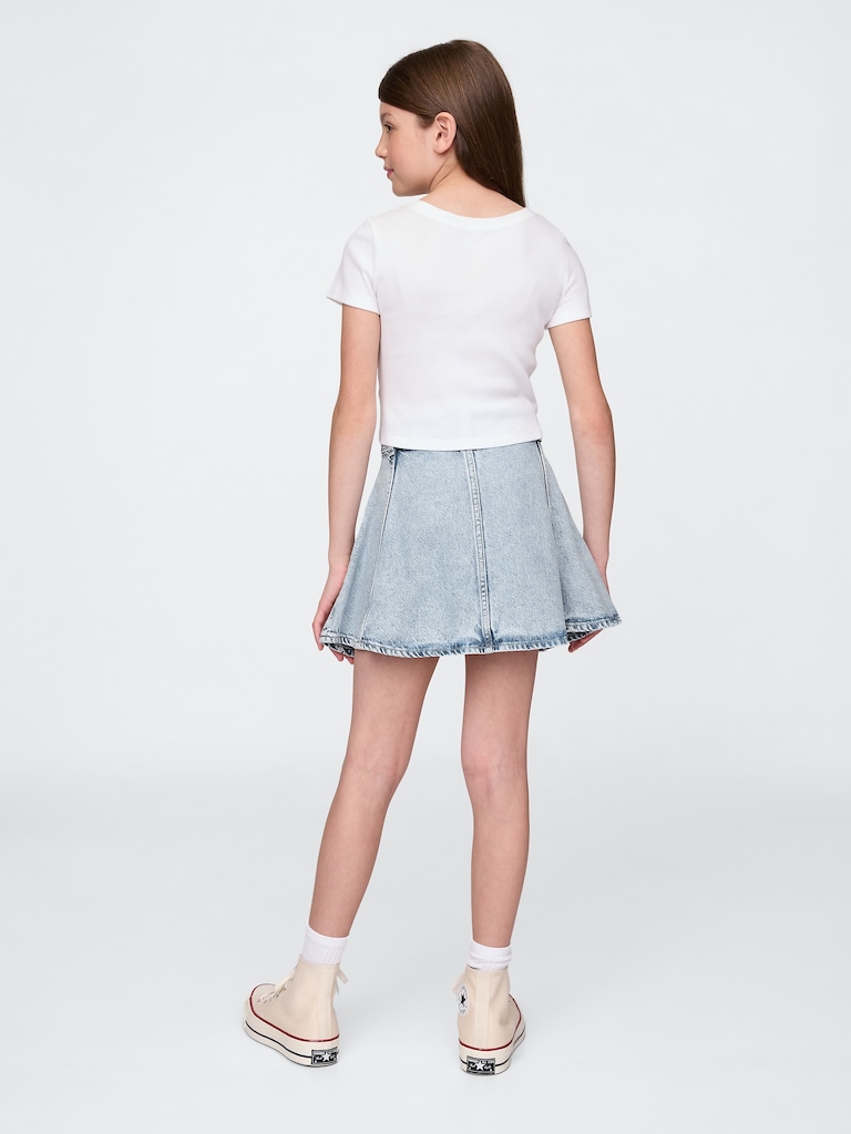 Kids UltraSoft Denim Circle Skirt