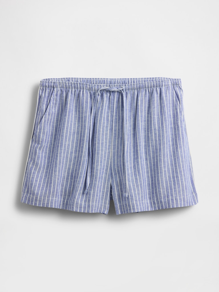 Linen-Blend PJ Shorts