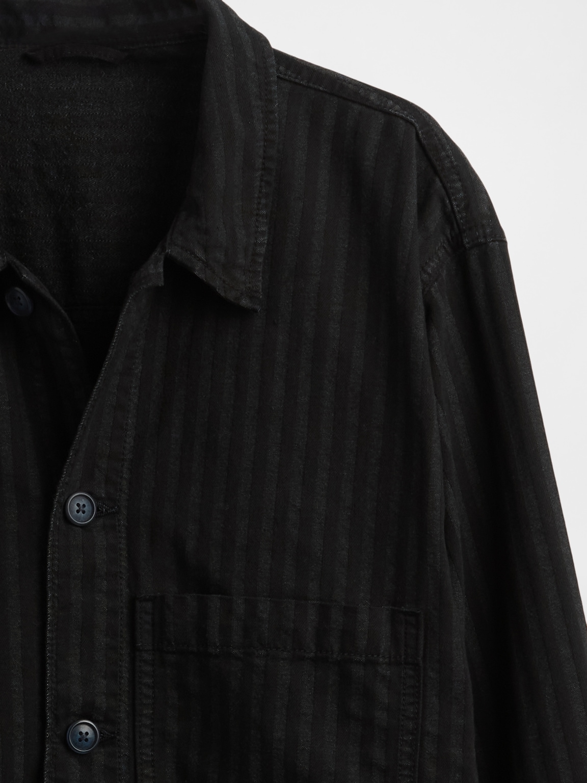 Denim Stripe Shirt Jacket