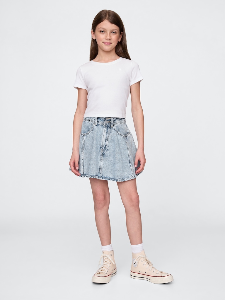 Kids UltraSoft Denim Circle Skirt