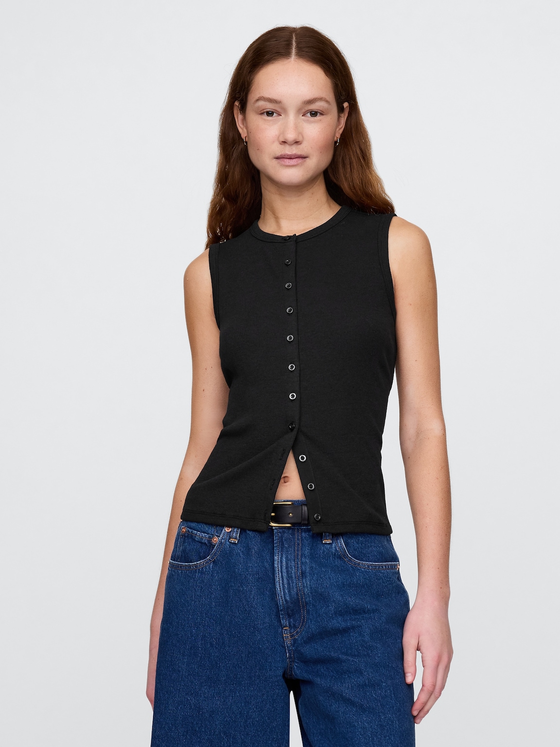 Modern Rib Cardigan Vest