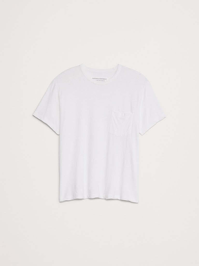 Boxy Linen-Cotton T-Shirt