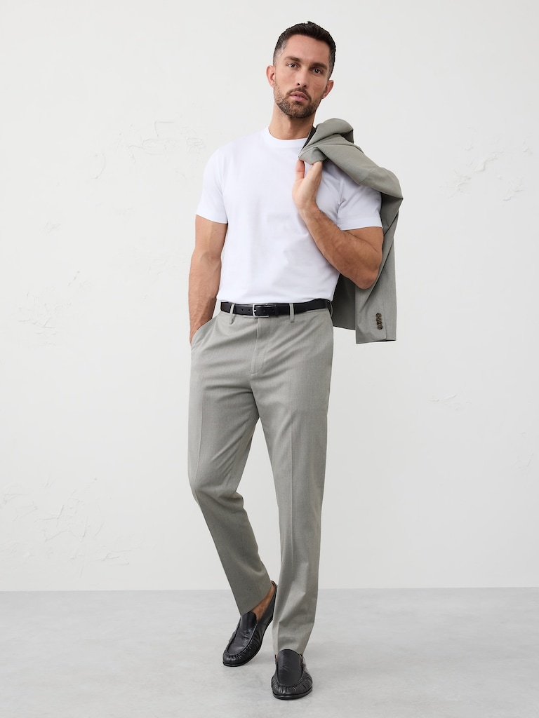 Tailored-Fit Textured Suit Trouser