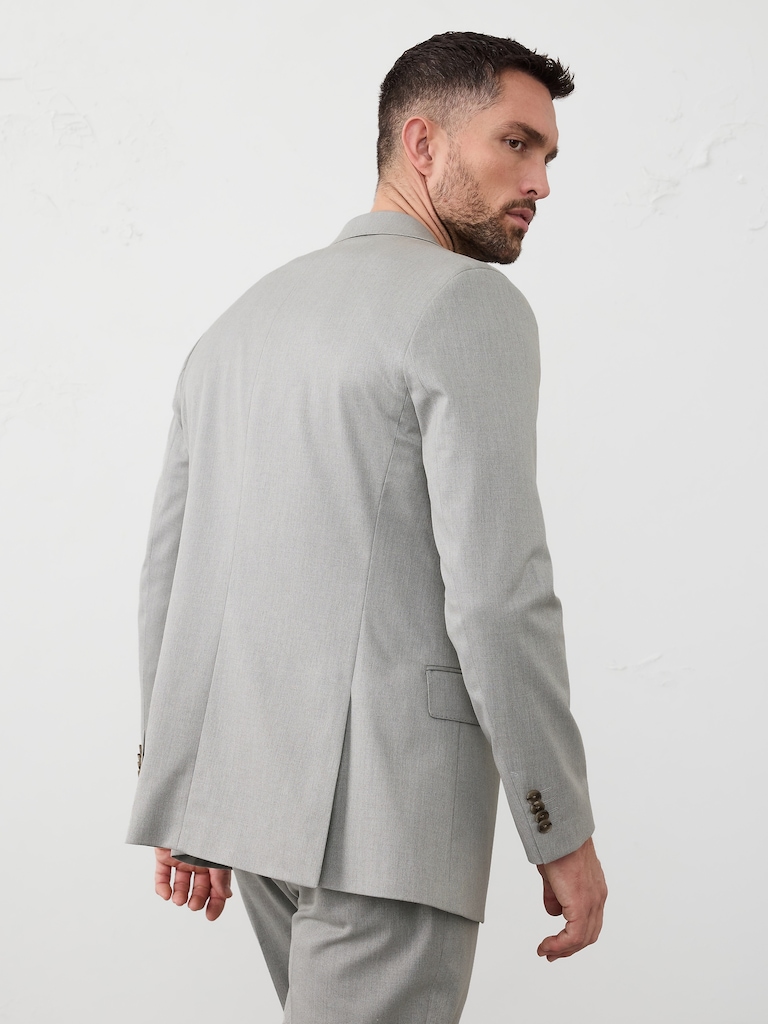 Tailored-Fit Textured Suit Jacket