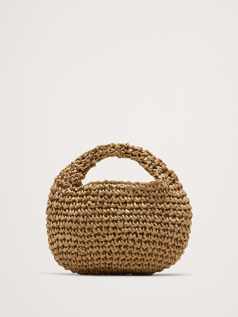 Micro Slouch Straw Bag by Hat Attack